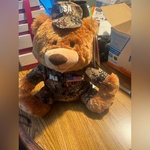 Military animated, plush stuffed bear sings. I’ll be home for Christmas 12” nwt